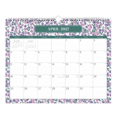 2027 Blue Sky 15 x 12 Monthly Wall Calendar, Yellow/Green (164021)