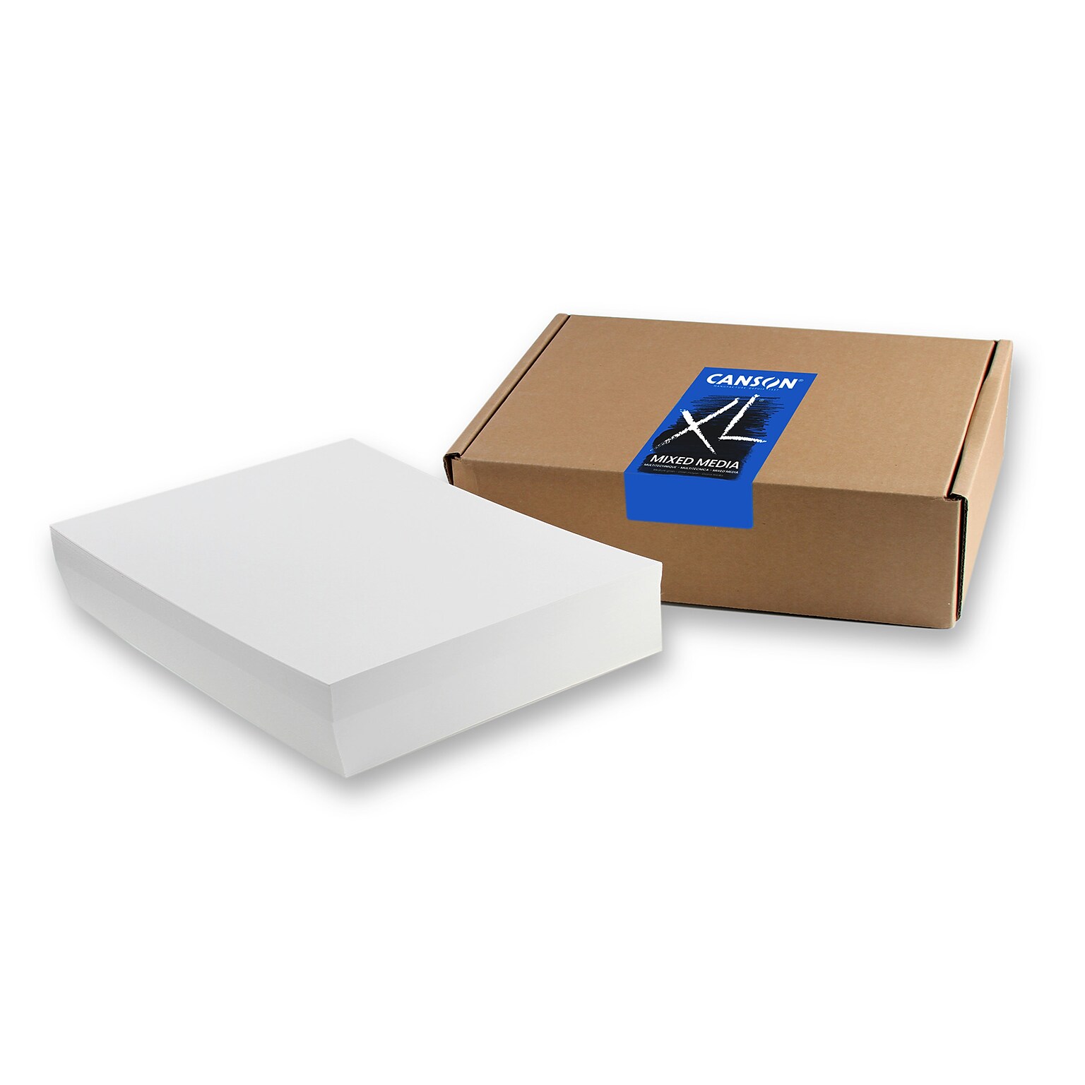 Canson XL Series Mixed Media Sheet Bulk Pack, 12 x 9, White, 100 Sheets/Box (MCXC100516253)
