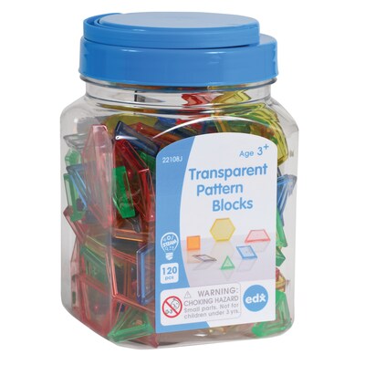 Learning Advantage Transparent Pattern Blocks - Mini Jar, 2 Sets (CTU22108BN)