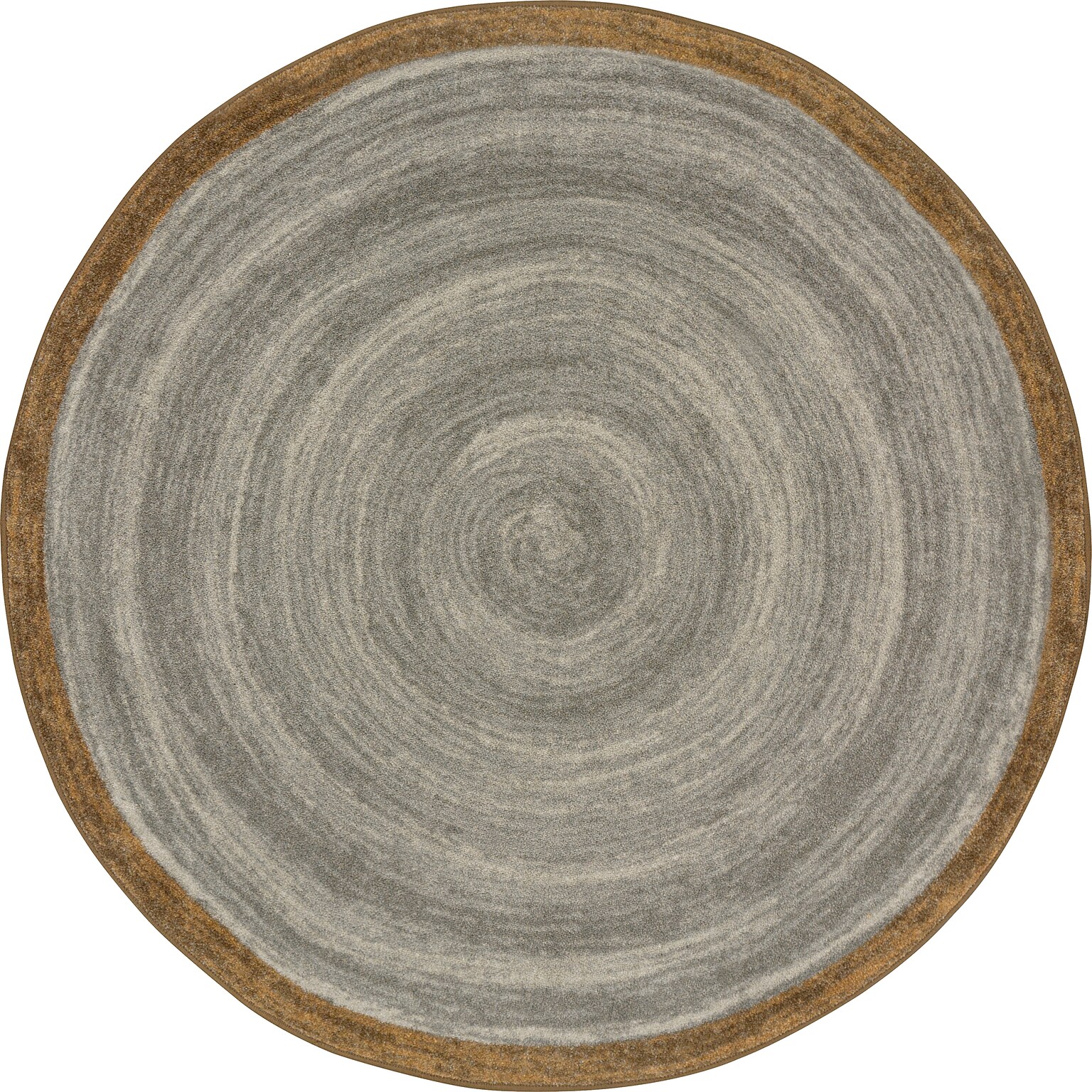 Joy Carpets Feeling Natural Nylon 54 Round Machine Tufted Rug, Stone (1972H-05)