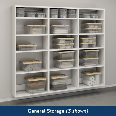 Sauder GarageCore 83"H Wall Cabinet with 5 Shelves, White (441602)
