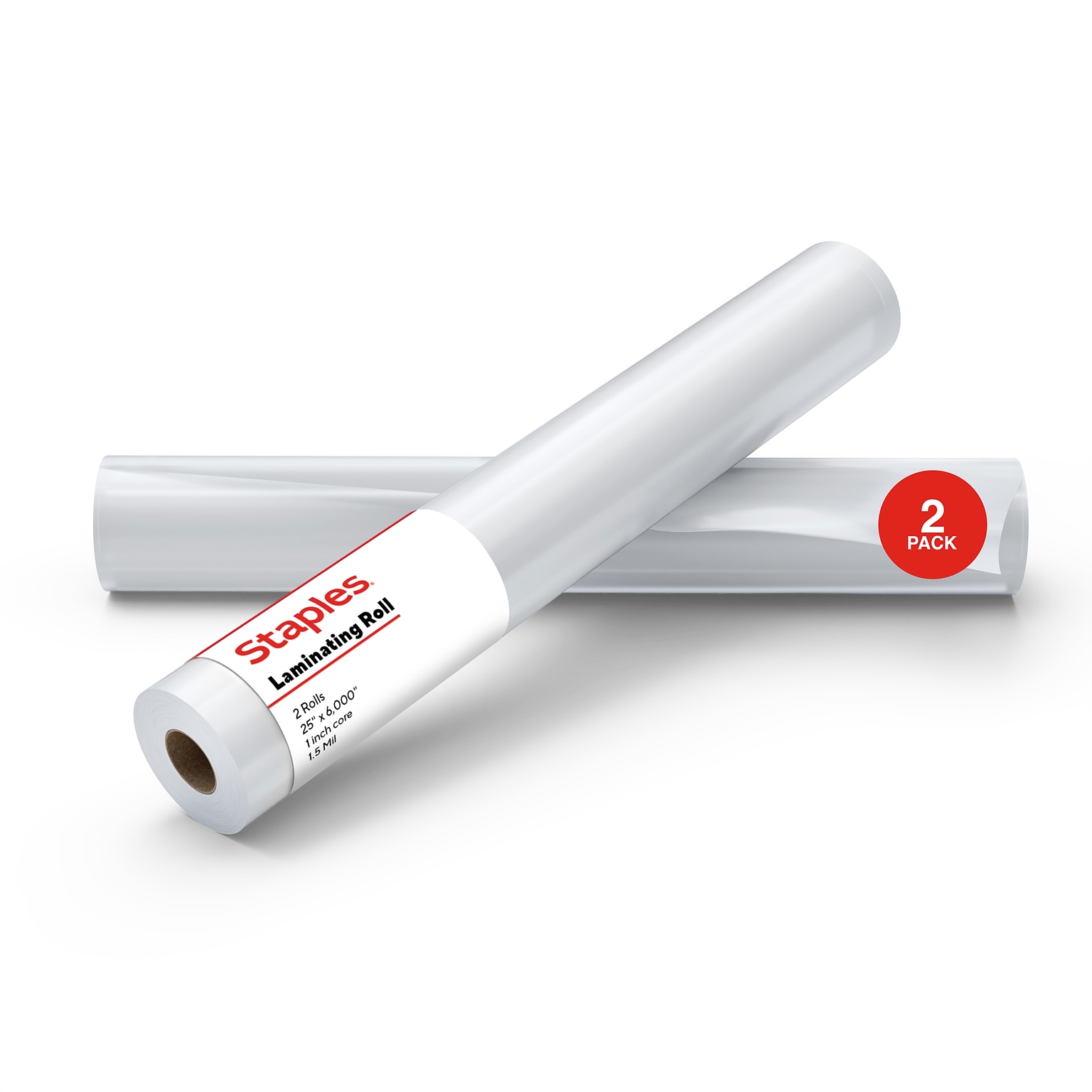 Staples Laminating Film Roll, 1.5 Mil, 25 x 500, 2/Pack (ST63251)