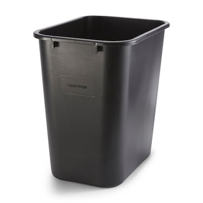 Rubbermaid Indoor Trash Can w/ No Lid, Gray Plastic, 10.25 Gal