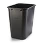 Coastwide Professional™ Indoor Trash Can Without Lid, Black Soft Molded Plastic, 7 Gallon (CW56429)