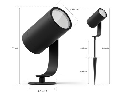Philips Hue Lily LED Outdoor Spot Light Extension  (802074)