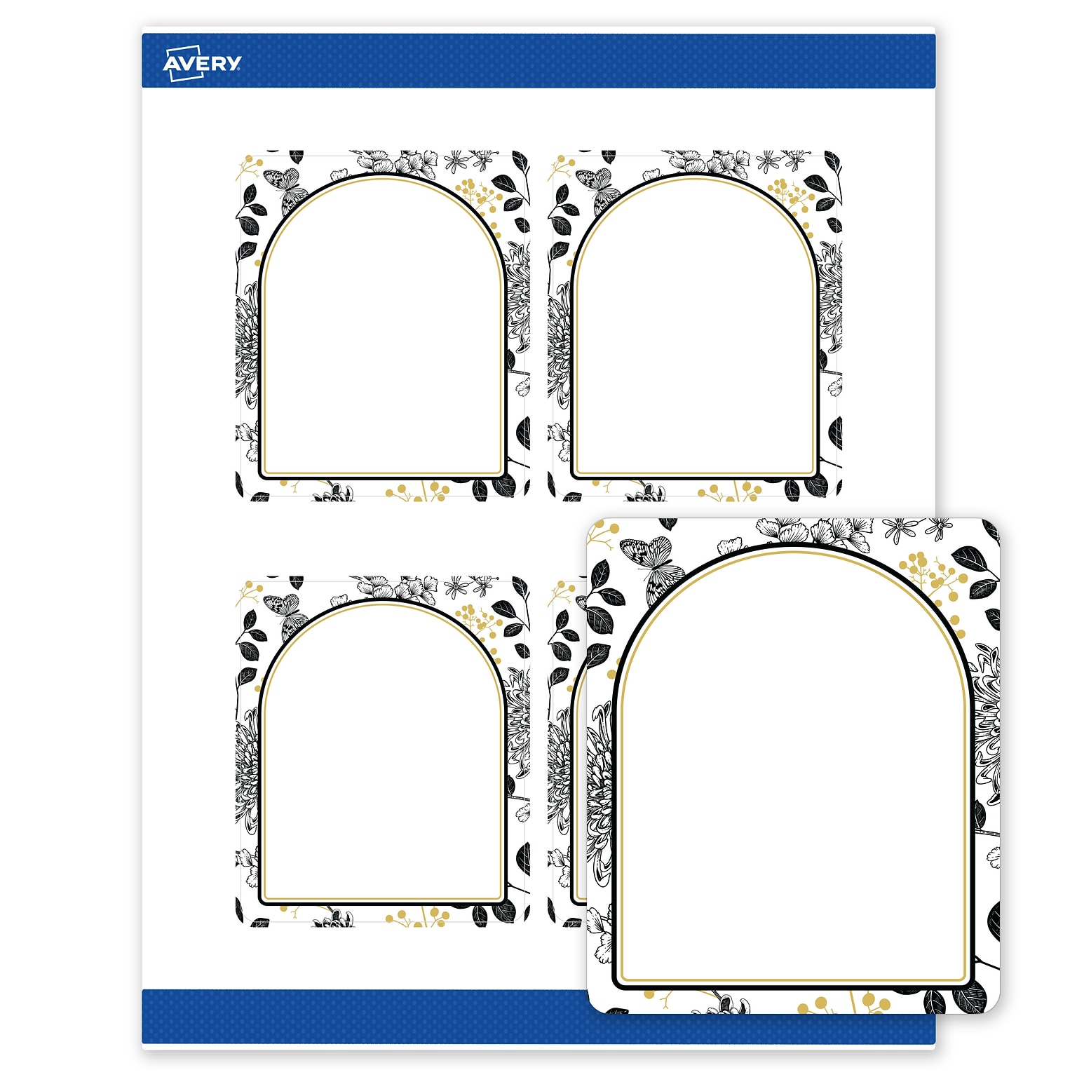 Avery Rectangle Laser/Inkjet Multipurpose Labels, 4 x 3-1/3, White, 40/Pack (19479371015)