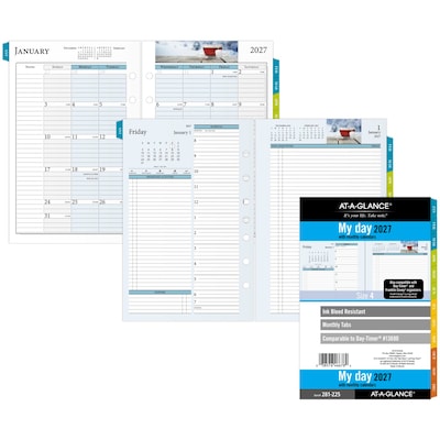 2027 AT-A-GLANCE Zenscapes 5.5 x 8.5 Daily & Monthly Planner Refill Pages (281-225-27)