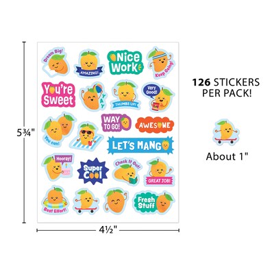 Teacher Created Resources Mango Smelly Stickers, Multicolored, 126/Pack, 6/Packs/Bundle (TCR9458-6)