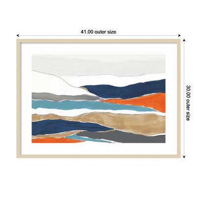 Amanti Art Orange Rolling Hills II by PI Studio Wood Framed Wall Art Print, 41" x 30" (A42675535439)