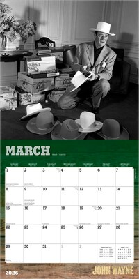 2026 BrownTrout John Wayne 12" x 12" Monthly Wall Calendar (9798330701810)