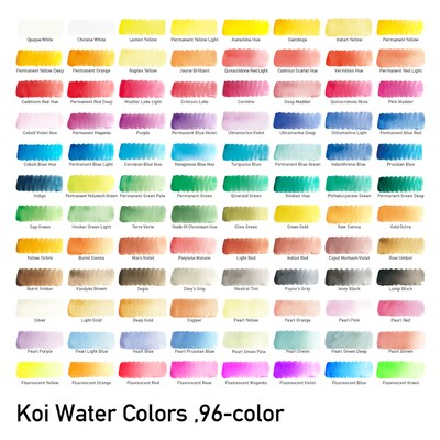 Sakura Koi Waterpaint, Assorted Colors, 96 Colors/Set (SAKXNCW96N)