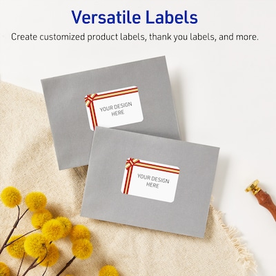 Avery Rectangle Multipurpose Labels, 2" x 3", White, 80/Pack (19479370593)