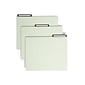 Smead Pressboard File Folder, 1/3-Cut Tab Flat Metal, 1" Expansion, Letter Size, Gray/Green, 25 per Box (13430)