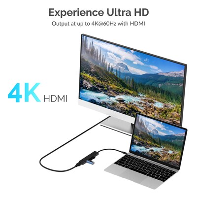 Sabrent 5-Port USB-C Hub, Black (HB-TC5P)