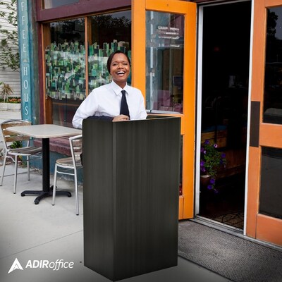AdirOffice 46" Portable Lectern, Black (661-07-BLK)