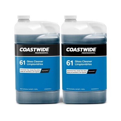 Coastwide Professional Glass Cleaner 61 Concentrate for ExpressMix, 3.25L, 2/Carton (CW6103EM-A)