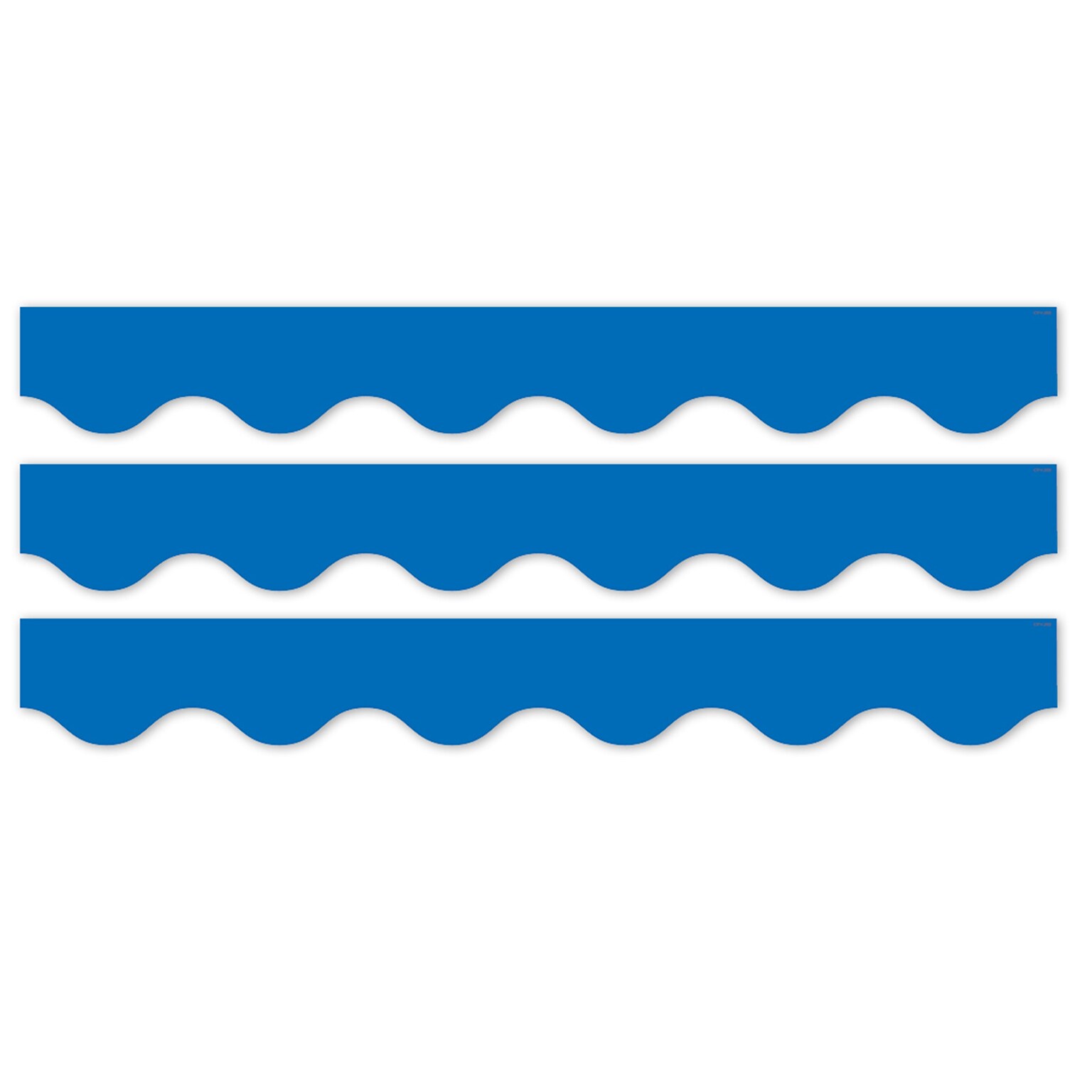 Creative Teaching Press Core Decor EZ Border, 3 x 2, Blue Wavy, 24/Pack, 3 Packs/Bundle (CTP11066-3)