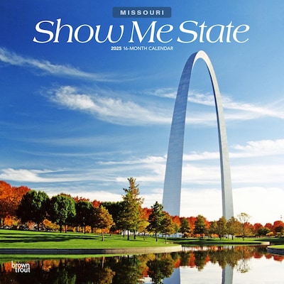 2025 BrownTrout Show Me State Missouri Places 12 x 12 Monthly Square Wall Calendar (9781975483012)