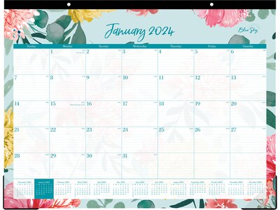 2024 Blue Sky Reflections 22 x 17 Monthly Desk Pad Calendar (117886-24)