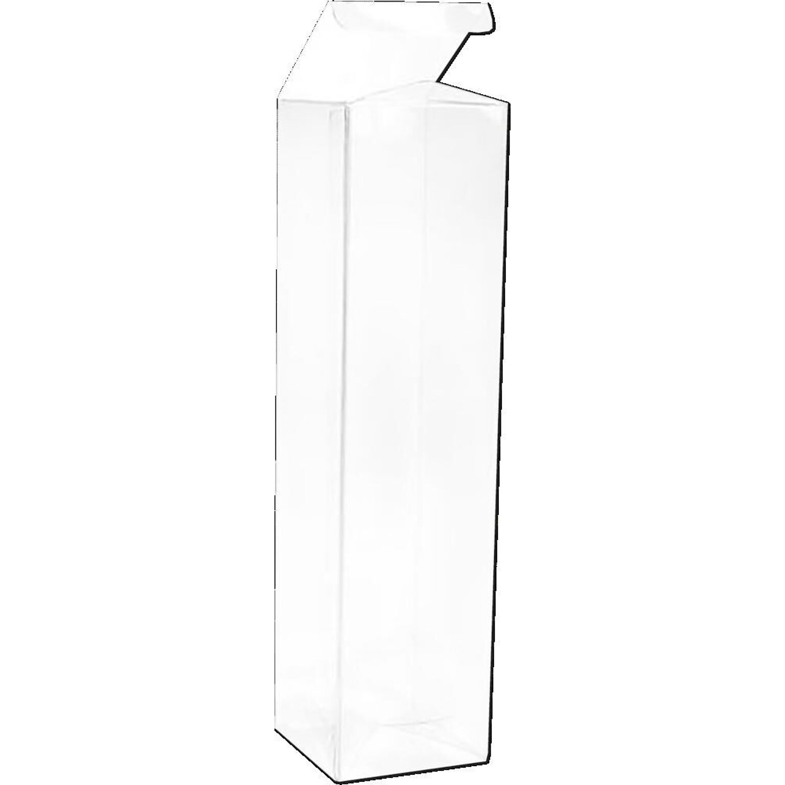 JAM Paper Pop & Lock Top Clear Gift Boxes, 2 1/4 x 2 1/4 x 9, 25/pack (CB-PLB136)