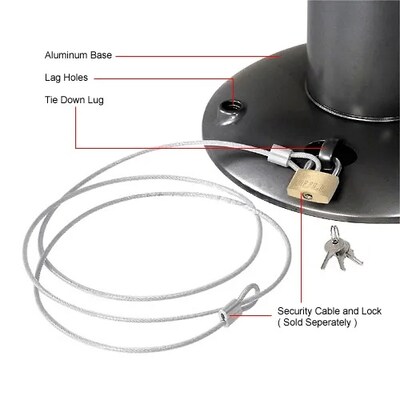 Global Industrial Aluminum Outdoor Ashtray, 4/9 Gallon, Black (652403)