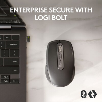 Logitech MX Anywhere 3S for Business Wireless Optical USB Mouse, Graphite (910-006956)