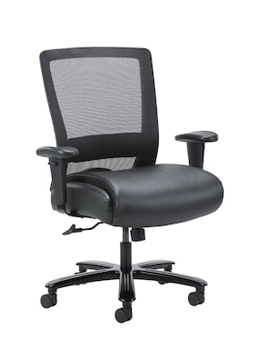 Boss Office Products Bariatric LeatherPlus Mesh Chair, Black (B699-BK)