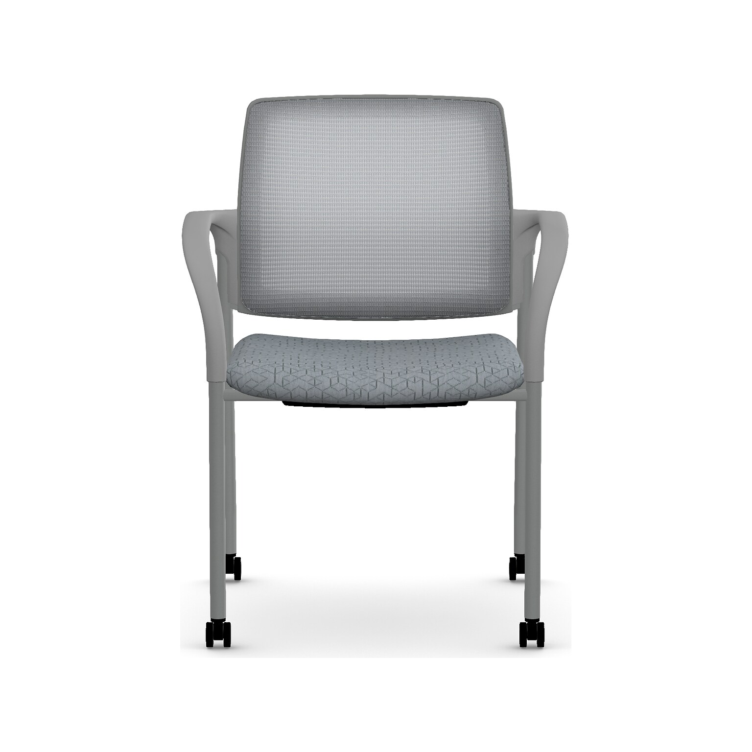 HON Ignition Fabric/Mesh Multipurpose Stacking Chair, Basalt/Silver (HIGS6.F.H.IF.APX25.PR8T)
