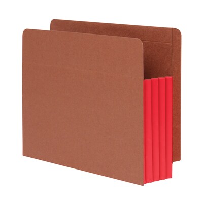 Pendaflex File Pocket, 3 1/2 Expansion, Letter Size, Brown/Red, 10/Box (1007024)