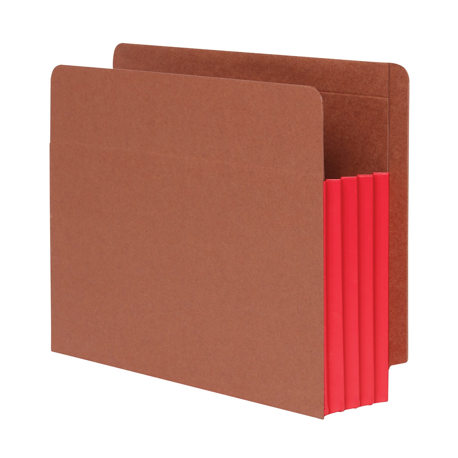 Pendaflex File Pocket, 3 1/2 Expansion, Letter Size, Brown/Red, 10/Box (1007024)