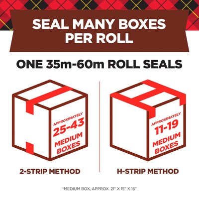 Scotch Commercial Grade Shipping Packing Tape, 1.88" x 54.6 yds., Clear, 12 Rolls/Pack (3750-12-DP3)