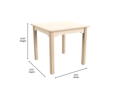 Flash Furniture Bright Beginnings Hercules Square Table, 23.5" x 23.5", Beech (MK-ME088009-GG)