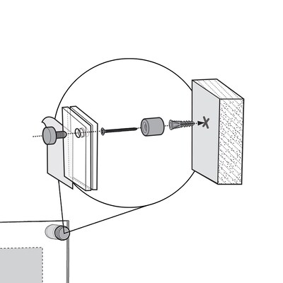 Azar Poster Holder, 28" x 40", Wall Mounted, Black, Acrylic (105536-BLK)