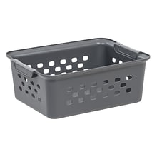 Iris Small Plastic Storage Baskets, Gray (500225)