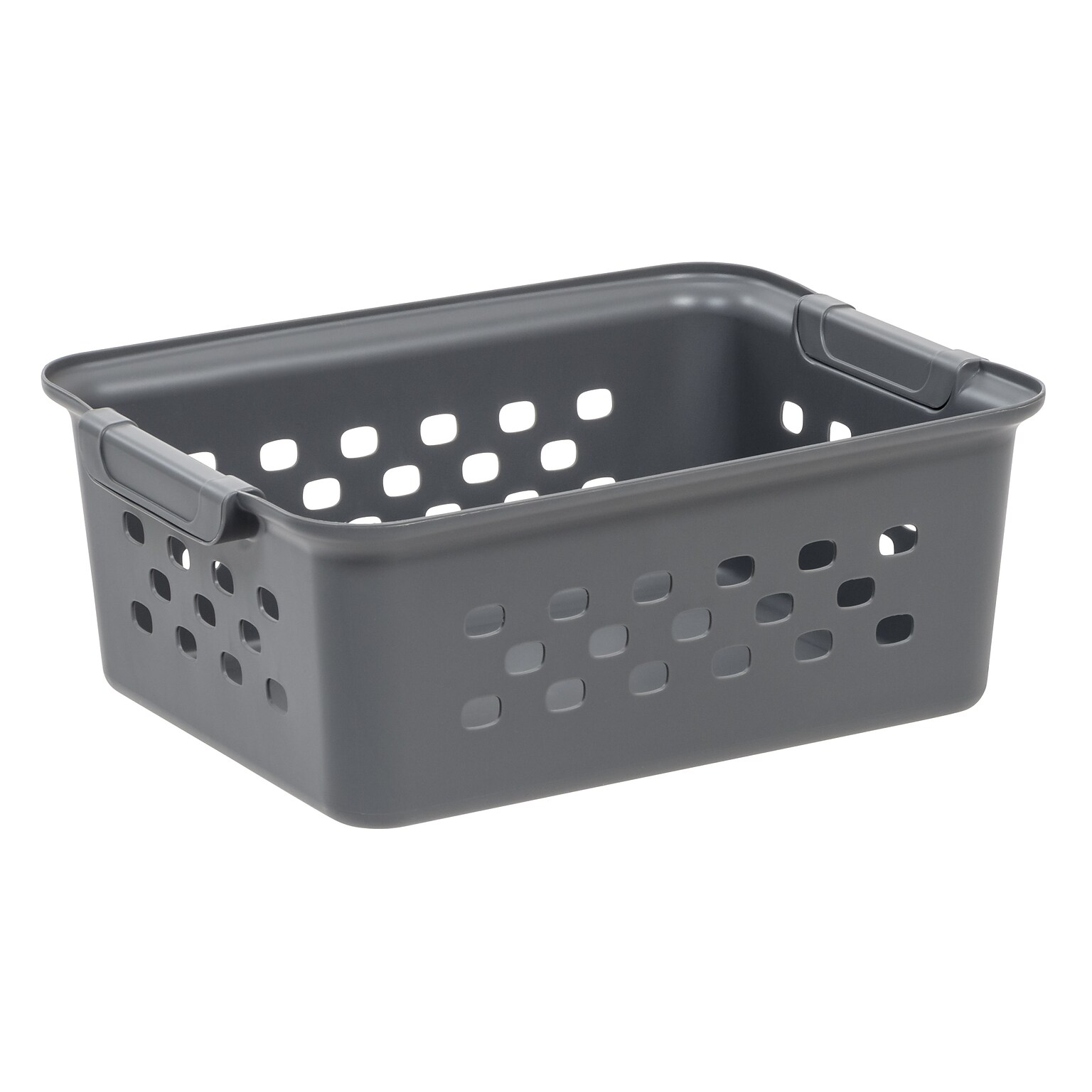 Iris Small Plastic Storage Baskets, Gray (500225)