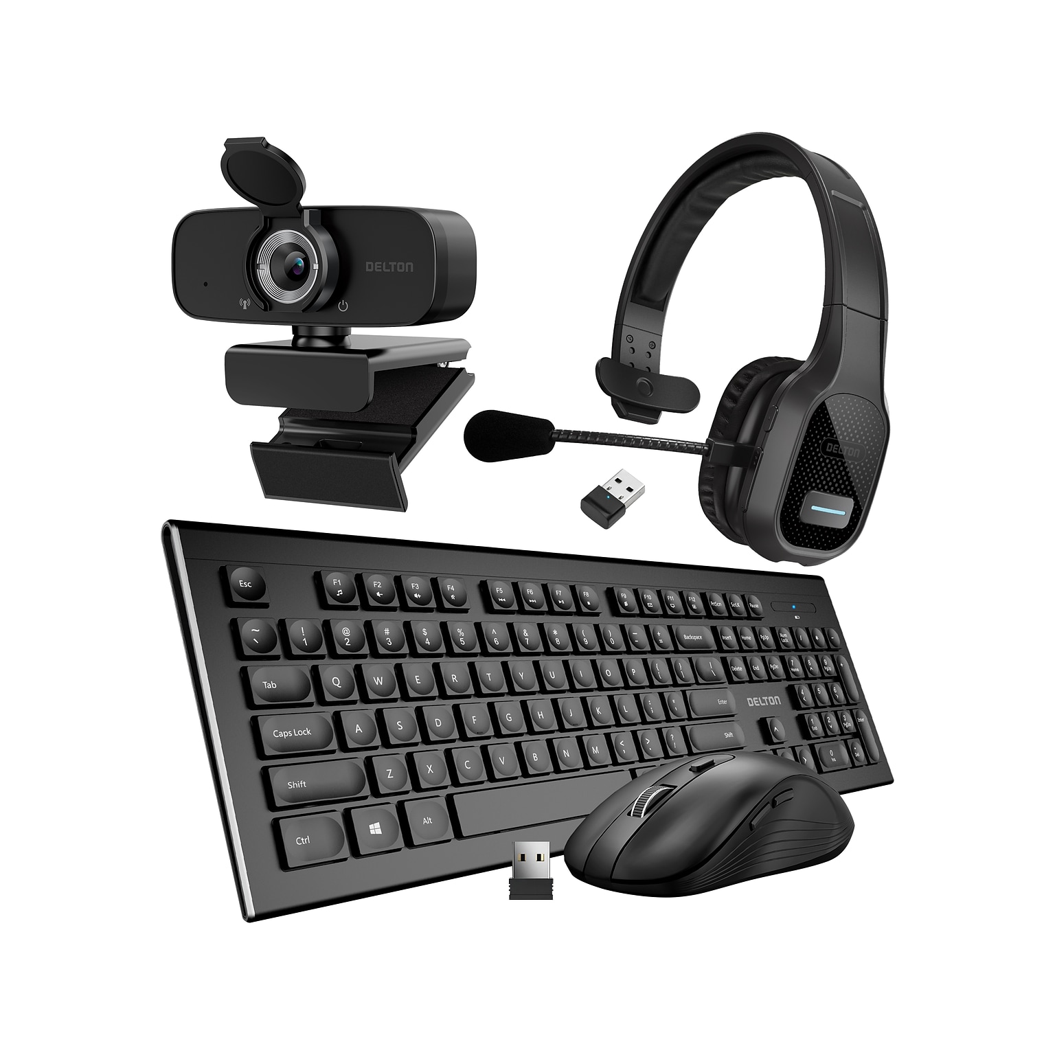 Delton Work Anywhere 20X Pro Wireless Noise Canceling Bluetooth Computer Over-the-Ear Headset Kit (DBND4WLS20XREG)