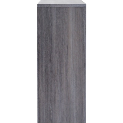 Lorell Essentials Series 66"W Stack-on Hutch with Doors, Weathered Charcoal (LLR69619)