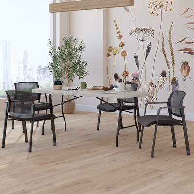 Quill Brand® Folding Table, Regular Duty, 72"L x 30"W, Platinum (79223/54272)