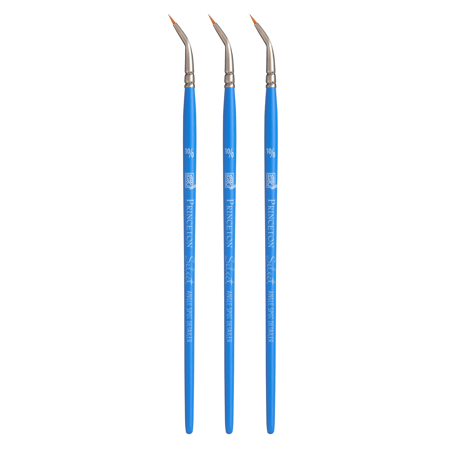 Princeton Select Artiste Mixed Media Synthetic Angle Spot Detailer, 3/Pack (PBXP3750TS100-3)