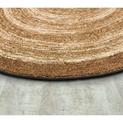 Joy Carpets Feeling Natural Nylon 54 Round Machine Tufted Rug, Sand (1972H-03)