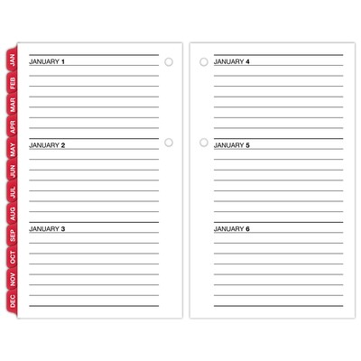 2027 AT-A-GLANCE 6" x 3.5" Daily Calendar Refill Pages, White/Black (E717T-50-27)