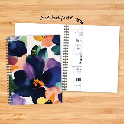 2027 Willow Creek Moody Blooms 6.5" x 8.5" Calendar Year Weekly & Monthly Standard Planner, Assorted Colors (67369)