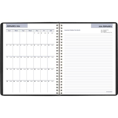 2026 AT-A-GLANCE DayMinder Executive 7" x 8.75" Weekly & Monthly Planner, Faux Leather Cover, Black (G546-00-26)