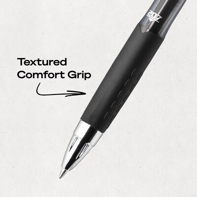 uniball 207 Retractable Gel Pens, Medium Point, 0.7mm, Black Ink, 8/Pack (1756584)
