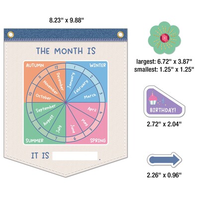 Carson Dellosa Crafty and Cool Calendar Bulletin Board Set, 145 Pieces/Set (110596)