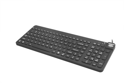 Man & Machine Really Cool Wired Ergonomic Waterproof Keyboard, Black (RCLP/B5)