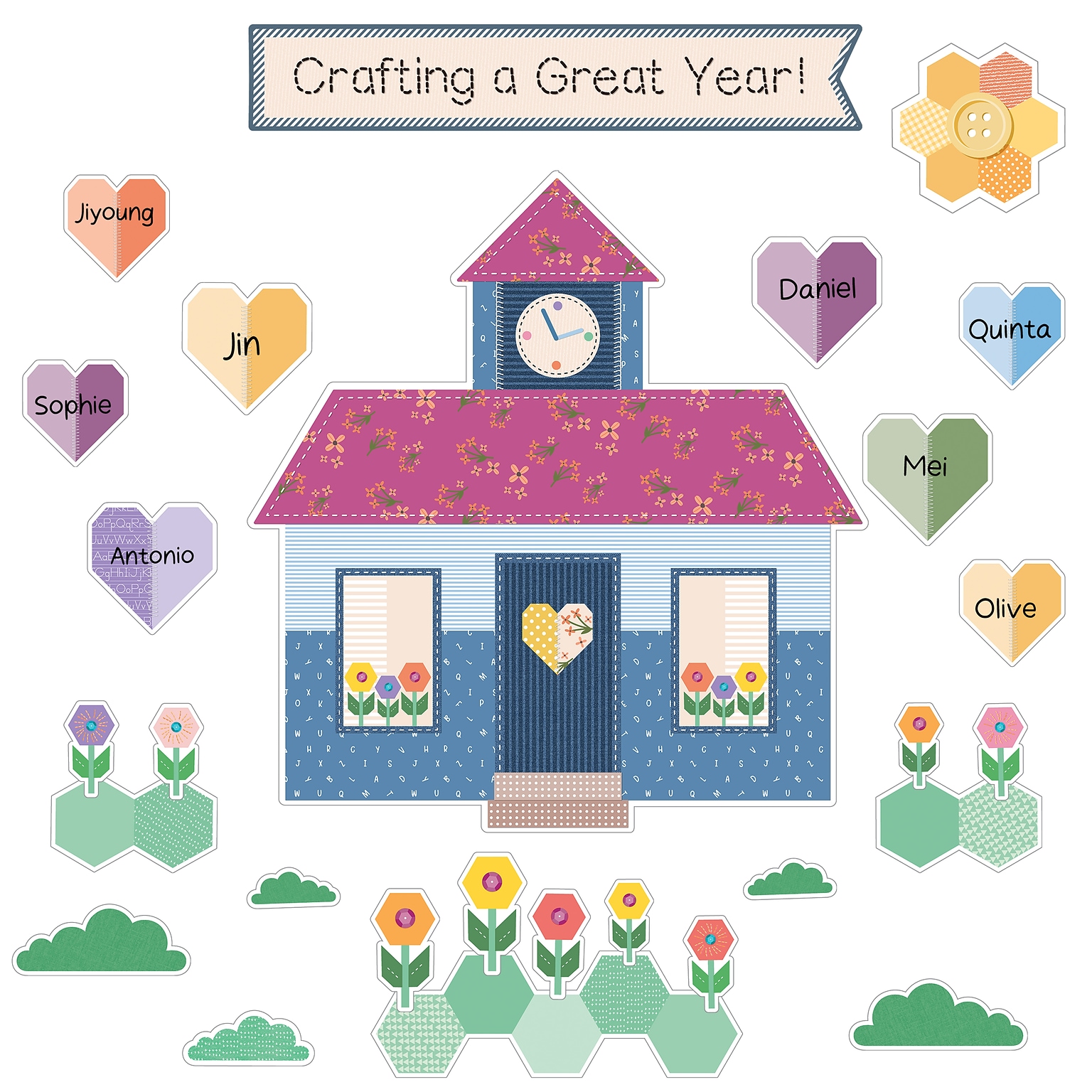 Carson Dellosa Craft and Cool Crafting a Great Year Bulletin Board Set (110598)