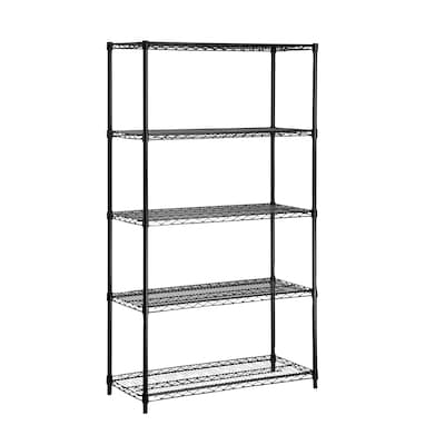 Honey Can Do 5-Tier 350 Lb. Capacity Shelving Unit, Black