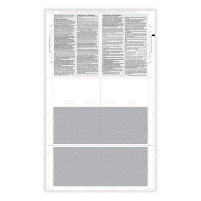 ComplyRight 2025 Pressure-Seal W-2 Tax Form, 1-Part, 4-Up, 500/Pack (5224B)