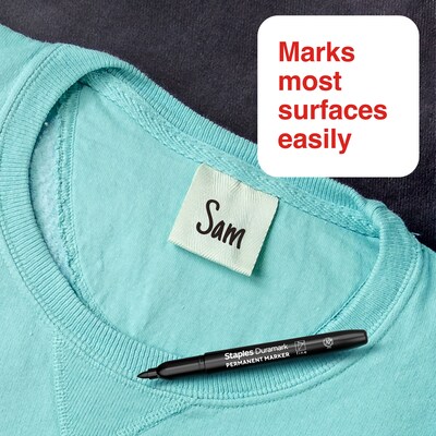 Staples Duramark Permanent Marker, Fine Tip, Black, 36/Pack (ST62949)